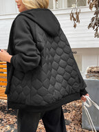 Women's Quilted Hooded Jacket - side view