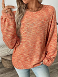 Women's Waffle Knit Jumper - Burnt Orange, front view