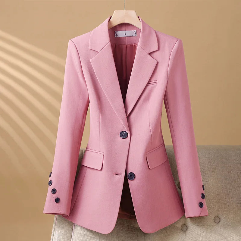 Women's Two-Button Blazer - Pink