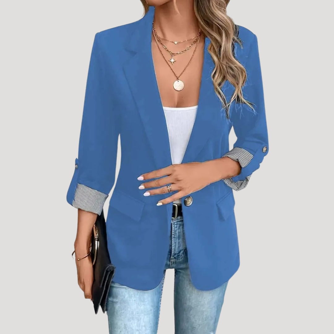 Women's Relaxed Blazer - Blue