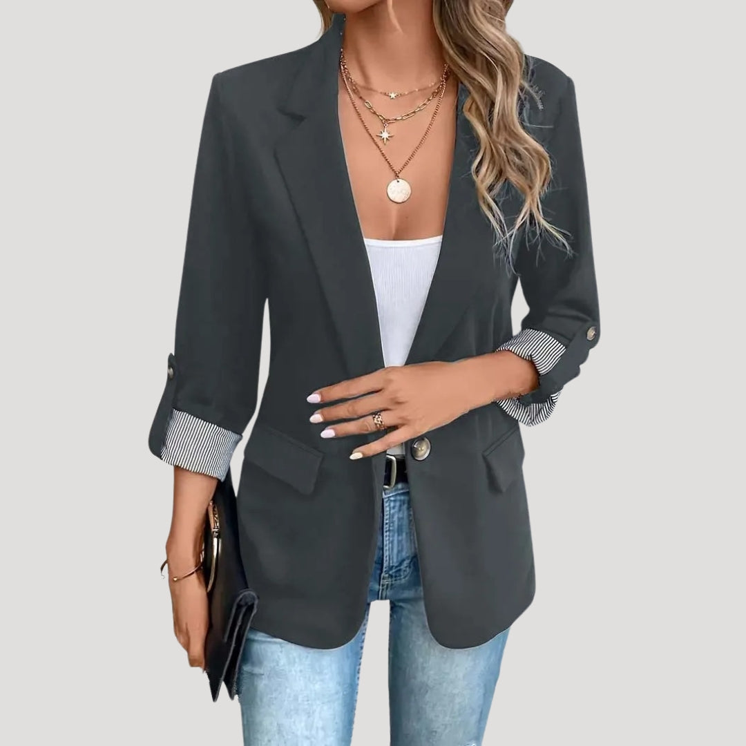 Women's Relaxed Blazer - Grey