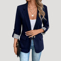 Women's Relaxed Blazer - Navy Blue